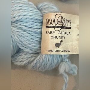 Cascade Yarns Baby Alpaca Chunky 🧶 Ice Flower Blue 🔥 2 Hanks